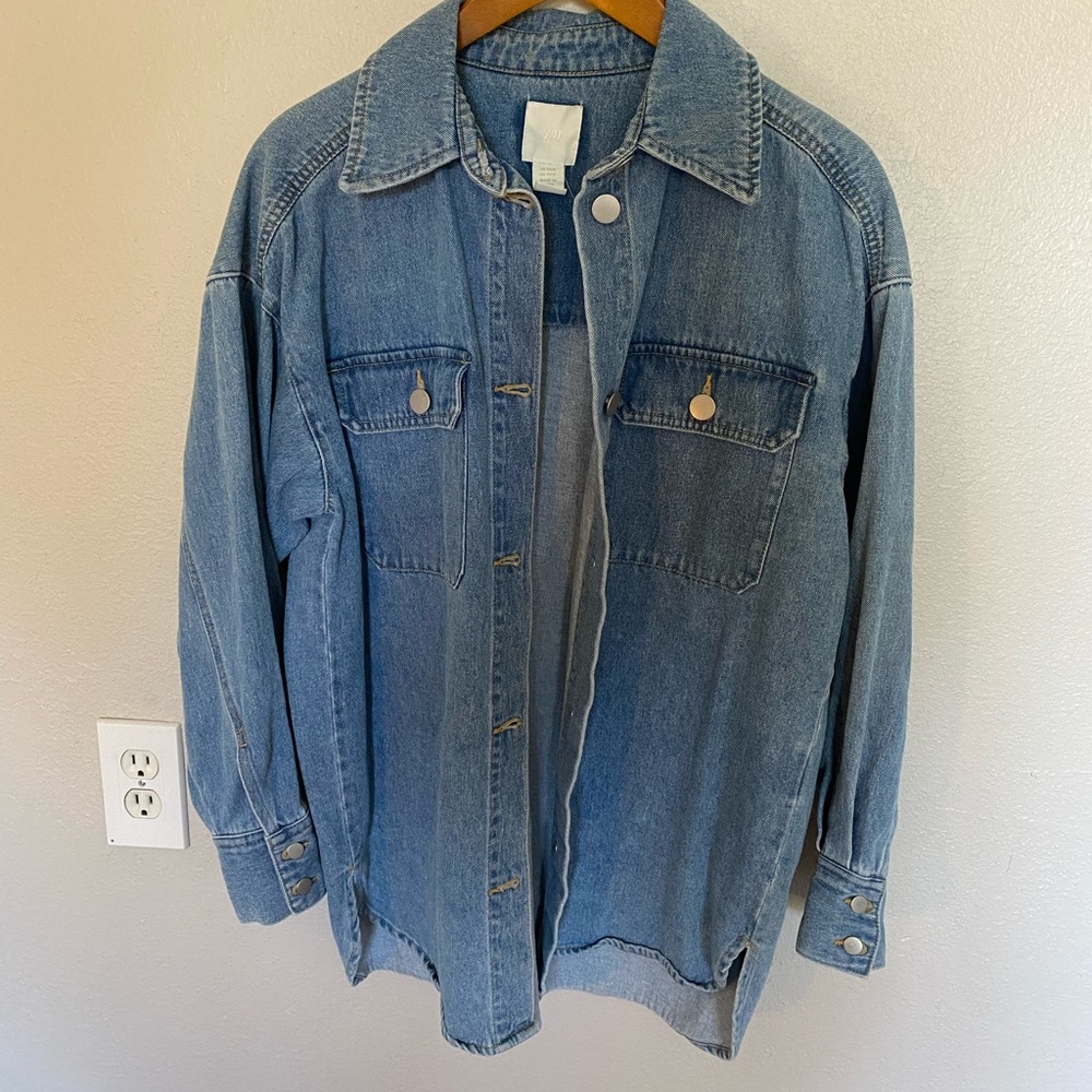 H&M denim shacket
